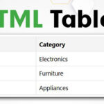 HTML Tables